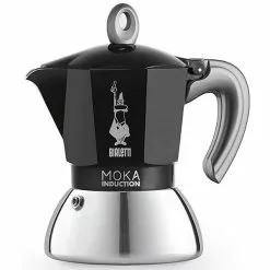 Bialetti Cafetière Italienne New Moka Induktion 2 Tasse, Noir - Pot à Espresso