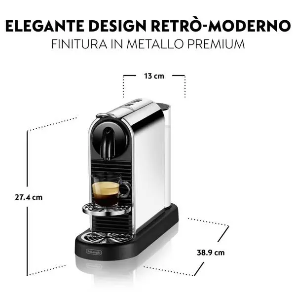 De'Longhi CitiZ Platinum Stainless Steel EN220.M - Nespresso® Original 4 De'Longhi CitiZ Platinum Stainless Steel EN220.M - Nespresso® Original – Image 2