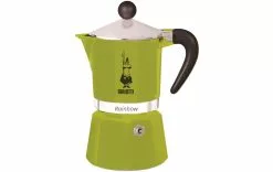 Bialetti Cafetière Italienne Rainbow 3 Tasse, Vert - Pot à Espresso