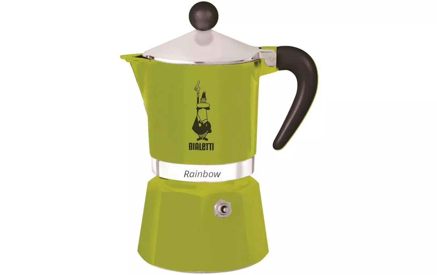 Bialetti Cafetière Italienne Rainbow 3 Tasse, Vert - Pot à Espresso 3 Bialetti Cafetière Italienne Rainbow 3 Tasse, Vert - Pot à Espresso