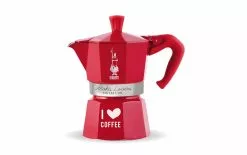 Bialetti Cafetière Italienne I Love Coffee 3 Tasse, Rouge - Pot à Espresso
