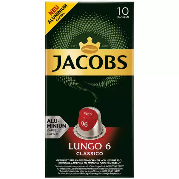 Jacobs Lungo 6 Classico - Capsules à Café Compatibles Avec Nespresso® 4 Jacobs Lungo 6 Classico - Capsules à Café Compatibles Avec Nespresso® – Image 2