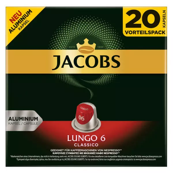 Jacobs BigPack Lungo Classico - Capsules à Café Compatibles Avec Nespresso® 5 Jacobs BigPack Lungo Classico - Capsules à Café Compatibles Avec Nespresso® – Image 3