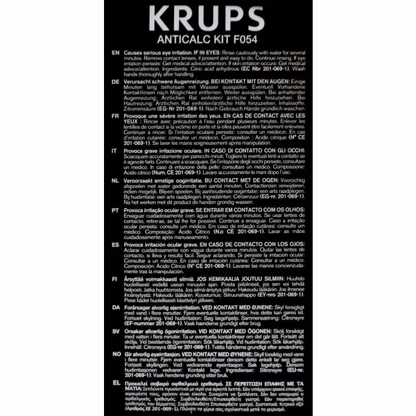 Krups Set De Détartrage - Détartrants Et Nettoyants 3 Krups Set De Détartrage - Détartrants Et Nettoyants