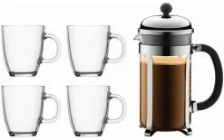 Bodum Kits De Cafetière Chambord 0.35 L/1 L, Transparent - Cafetière